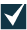 ✓